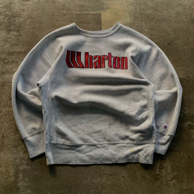 1980s 챔피온 리버스위브 스웻셔츠 Wharton