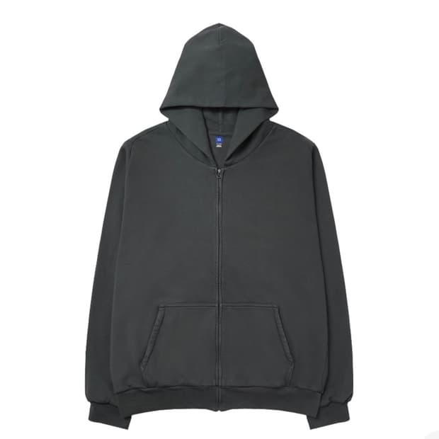 이지 갭 후드 집업 다크 그레이L