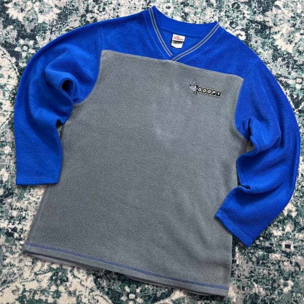 90s Diseny Goofy 디즈니 플리스 오버 맨투맨(S)