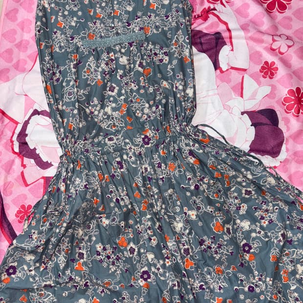 빈티지 하구미플로랄 미디원피스 모리걸