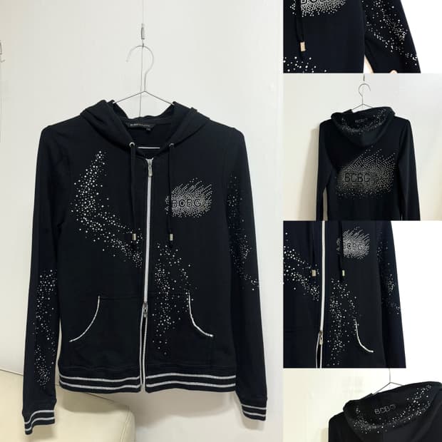 BCBG  hooded zip-up