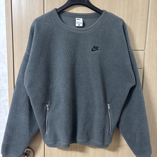 나이키 플리스 맨투맨 그레이