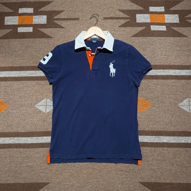 폴로랄프로렌 빅포니 반팔 럭비셔츠 카라티 M
