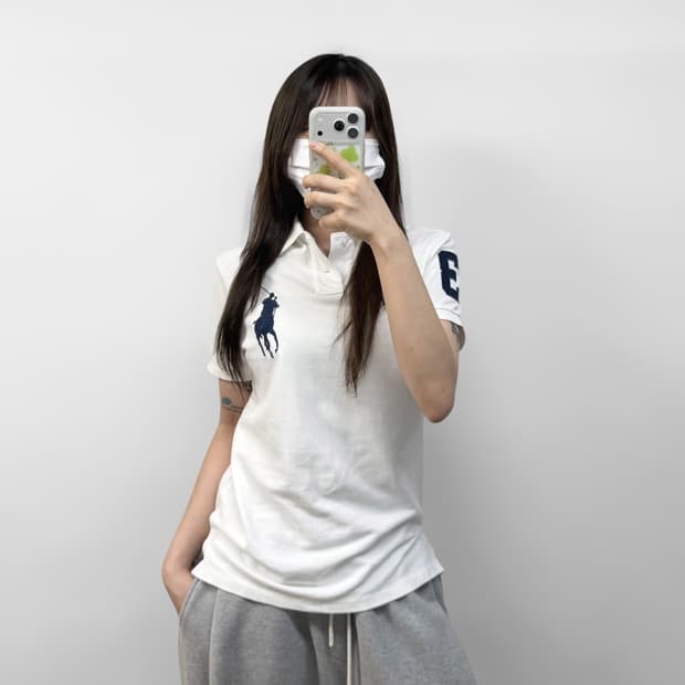 폴로 랄프로렌 USA 성조시 빅포니 자수 로고 카라티