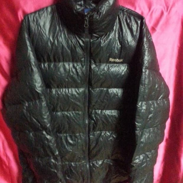 리복 올드스쿨 구스다운 거위털 패딩 점퍼 블랙 100