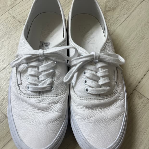 Vans 반스 어센틱 리이슈44 화이트레더 US9.5 275