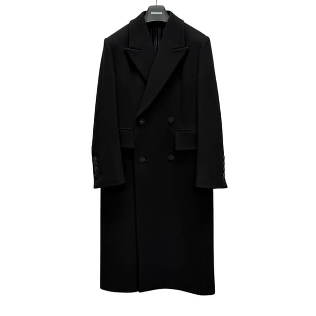 우영미 피크드 라펠 더블 코트 (95)