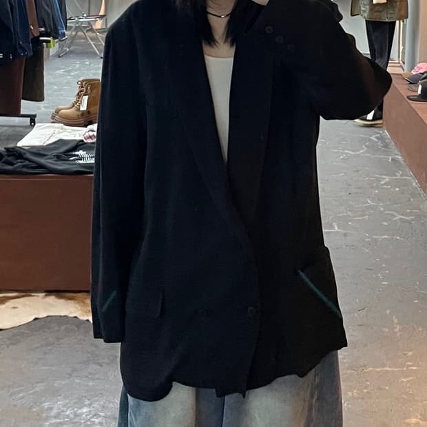 요지 야마모토 블랙 블레이저 H1680