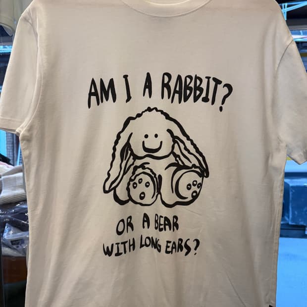 나이스고스트클럽 화이트 프린팅 반팔티