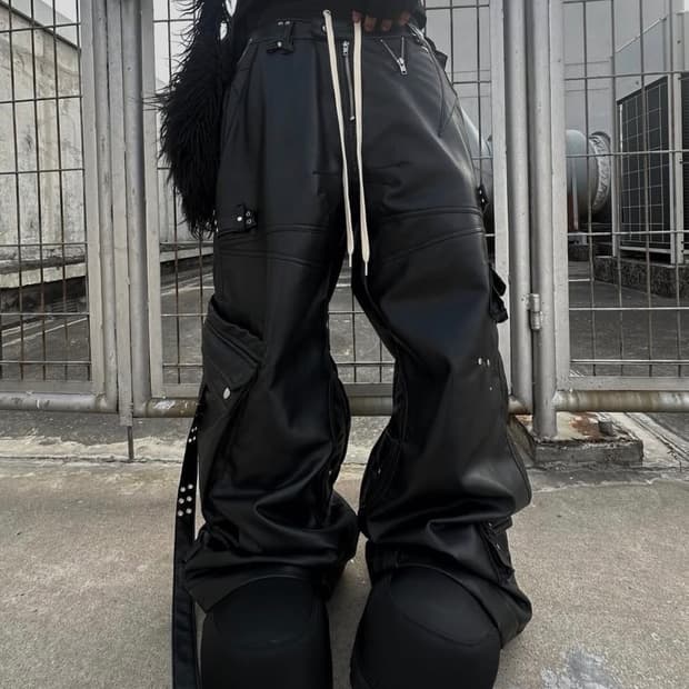 코지월드와이드 바지 삽니다 카오스 레더 카고 팬츠