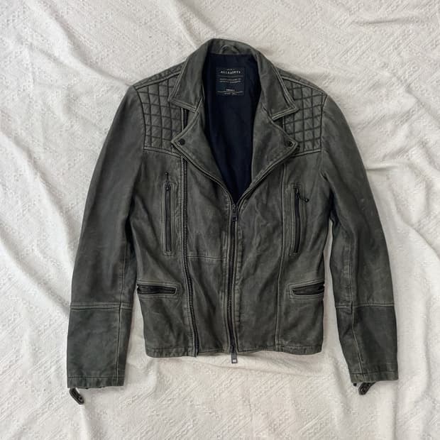 [95] 올세인츠 리얼래더 가죽 라이더 자켓