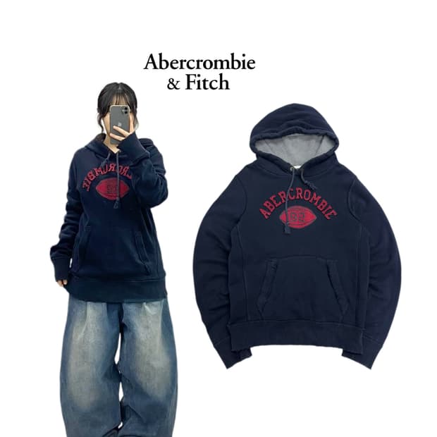 아베크롬비 Y2K 아치로고 후드티