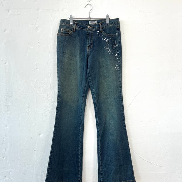fairy glitter denim pants