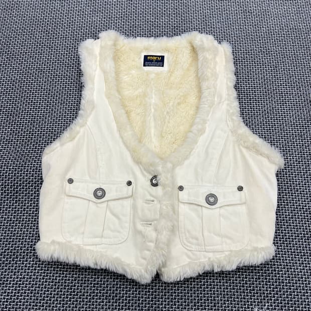 빈티지 퍼 베스트