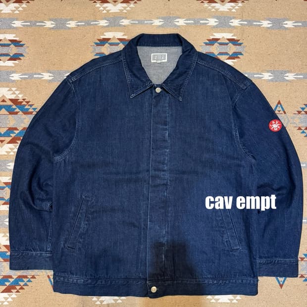 [L] 카브엠트 히든 버튼 데님 자켓 인디고