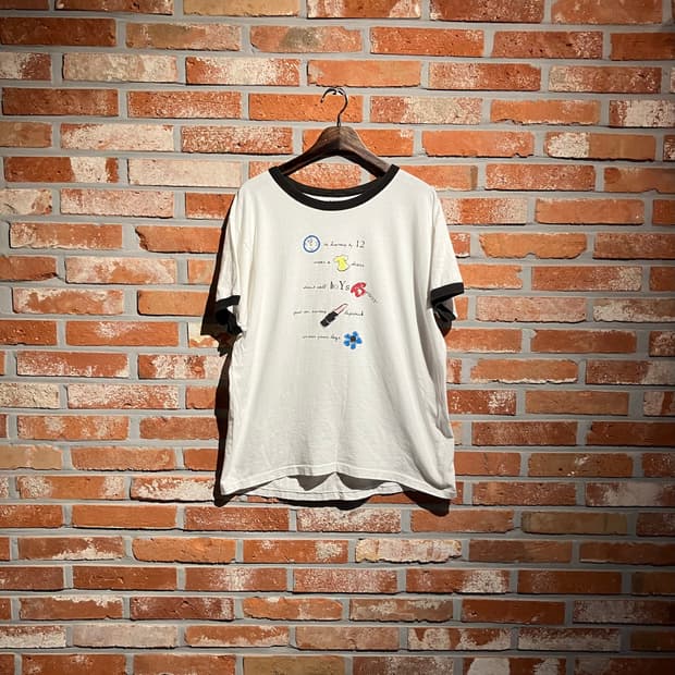 90s USA 빈티지 헤인즈 링거 티셔츠