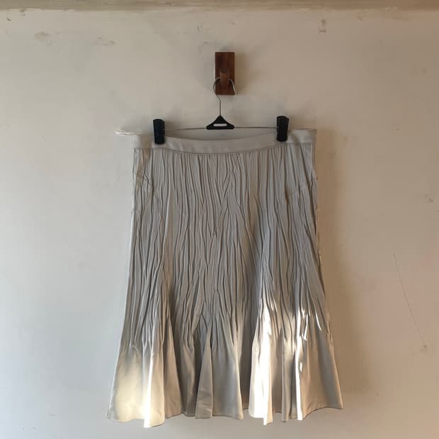 Vintage Burberry Fluid Pleated Skirt