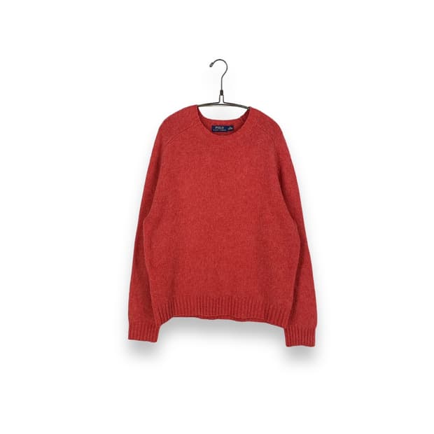 폴로 레더 엘보패치 울 니트