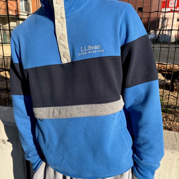 LLbean 아크릴 반집업 맨투맨/플리스