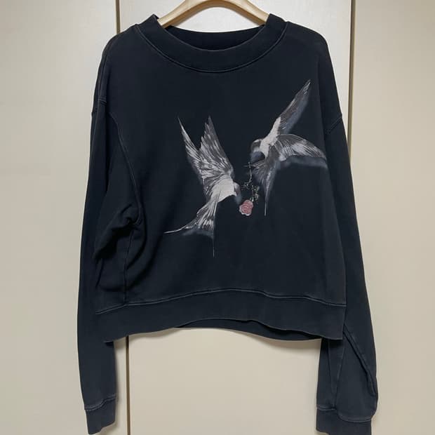 ALLSAINTS 스웨트셔츠 크롭 XS 블랙