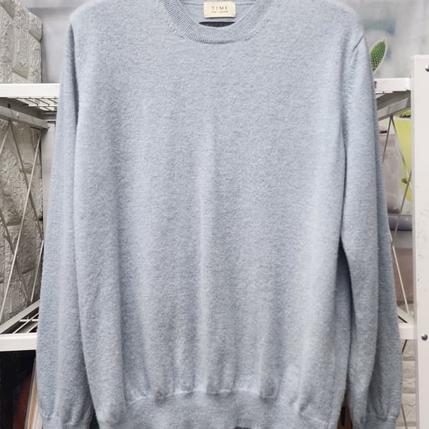 타임 24FW 캐시미어 남성니트 105 라운드넥 니트탑 MM34