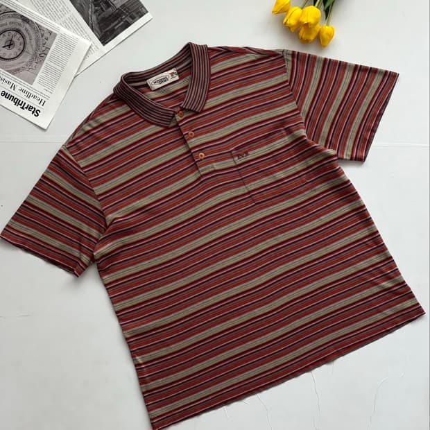 Missoni 미쏘니 스포츠 스트라이프 카라티