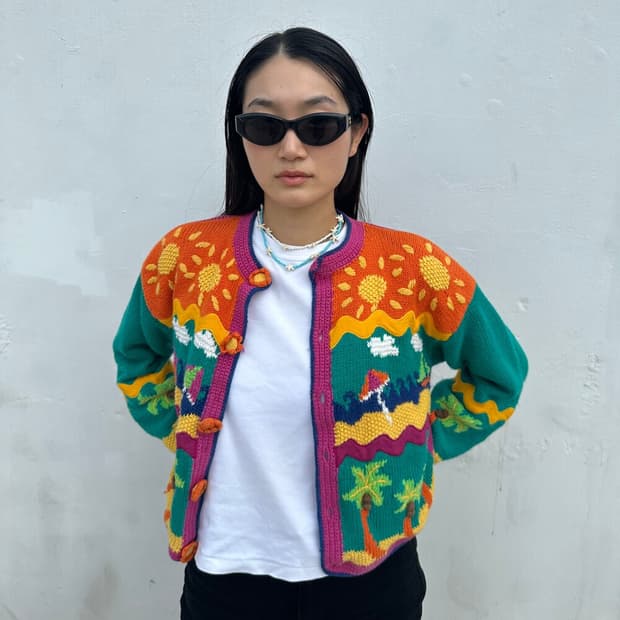 Vintage 90's Tropical Cardigan