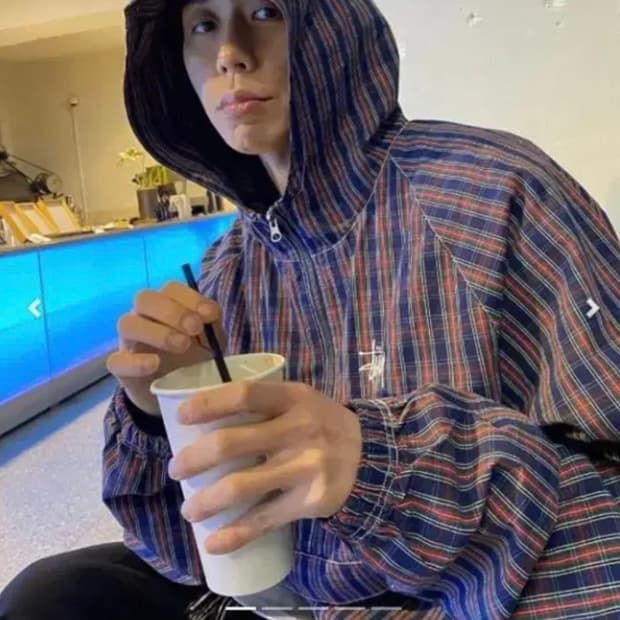 스투시 브러쉬드 아노락[XL]