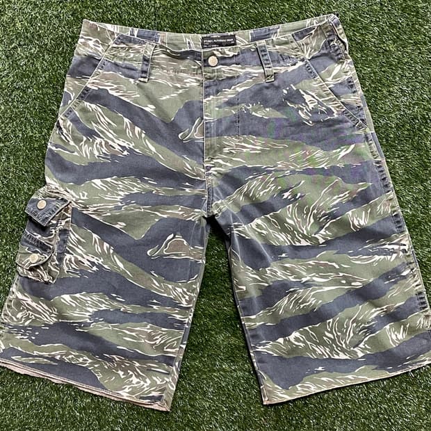 빈티지 올드 스투시 카모 버뮤다 팬츠