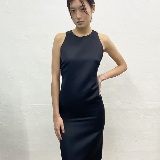 톰포드 구찌 2001f/w 실크 백리스 드레스