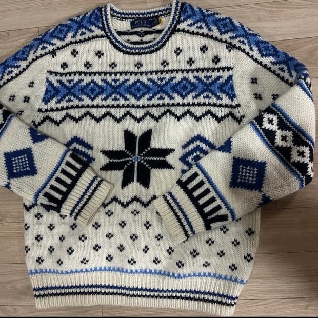 폴로 랄프로렌 노르딕 눈꽃 니트 스웨터