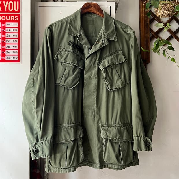 [S/R]60's 오리지널 U.S ARMY 포플린 정글퍼티그 자켓