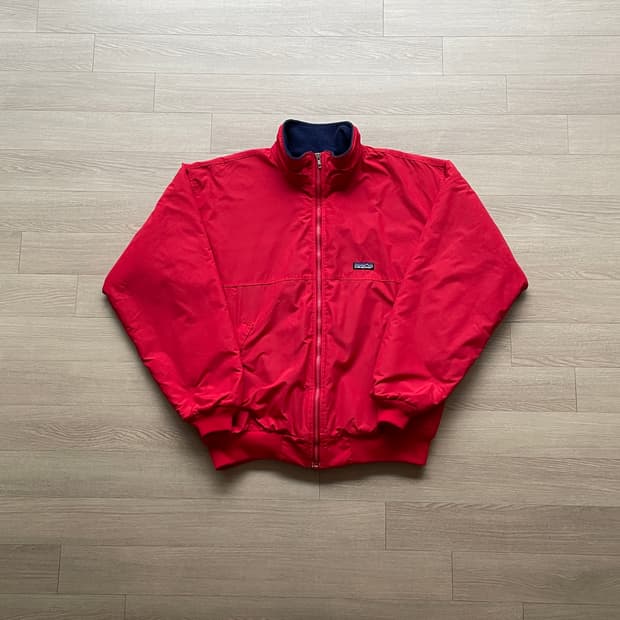 1990 파타고니아 쉘드 신칠라 봄버 자켓 레드 rare usa