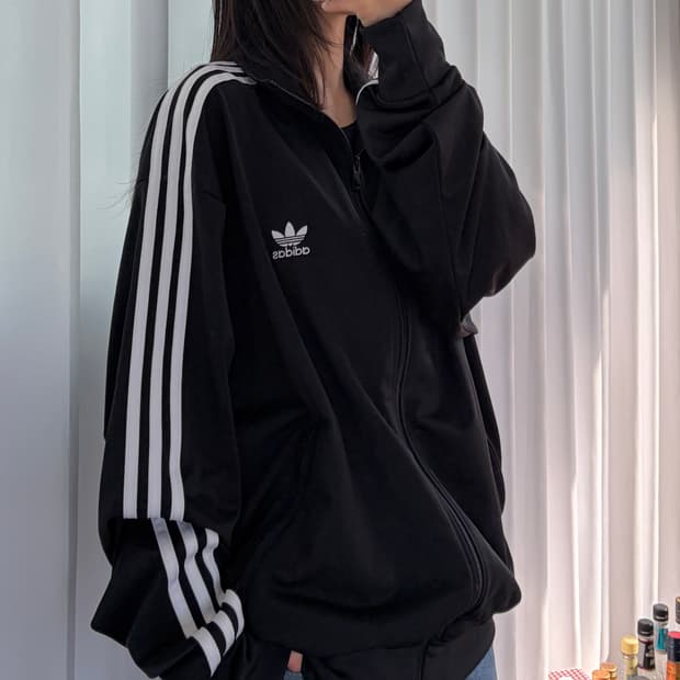 [M]아디다스 파이어버드 블랙 트랙탑 져지