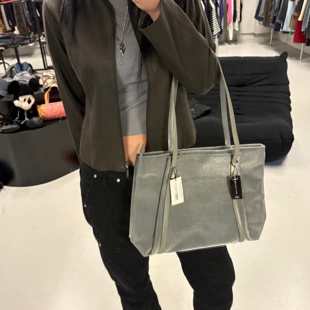 HIROKO KOSHINO metalic tote bag 