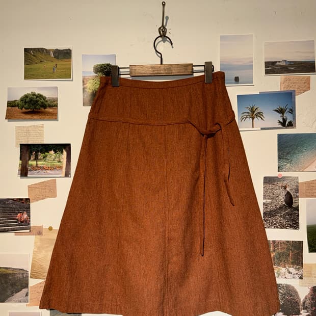 samansa mos2 울 리본 스커트