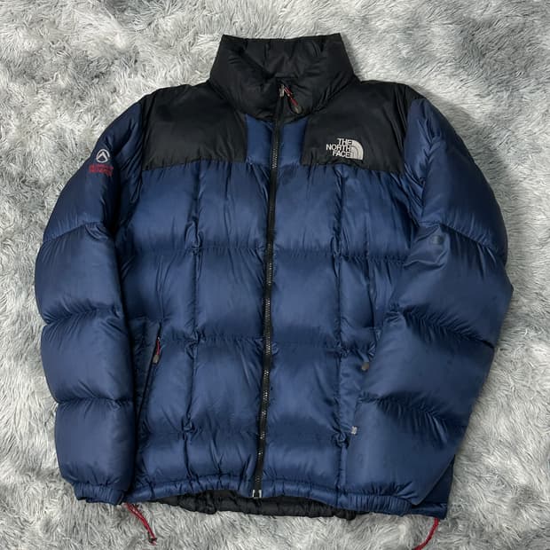 노스페이스 800 로체 네이비 숏패딩 L