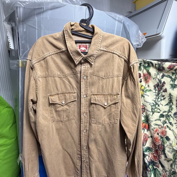 Vintage 웨스턴 브라운 셔츠