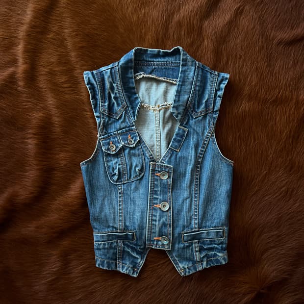 빈티지 데님 베스트