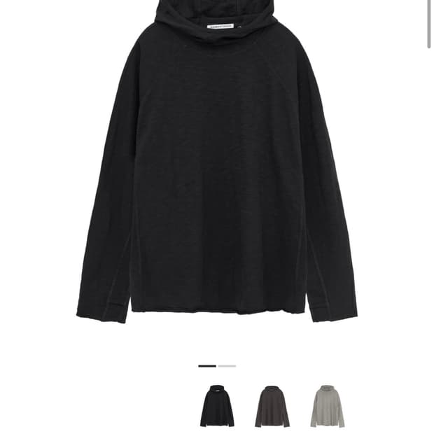 (3) 폴리테루 휴먼인덱스 휴먼 터틀넥 후디 블랙