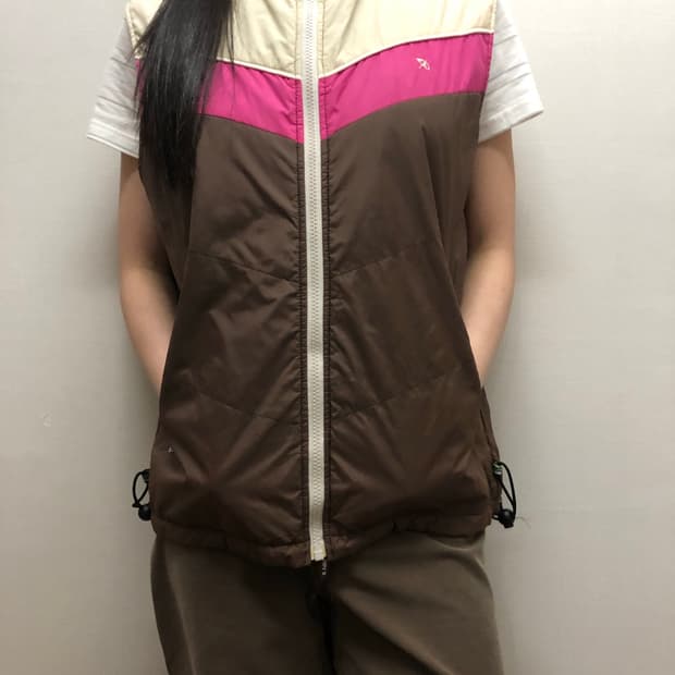빈티지 아놀드파머 브라운 패딩 베스트
