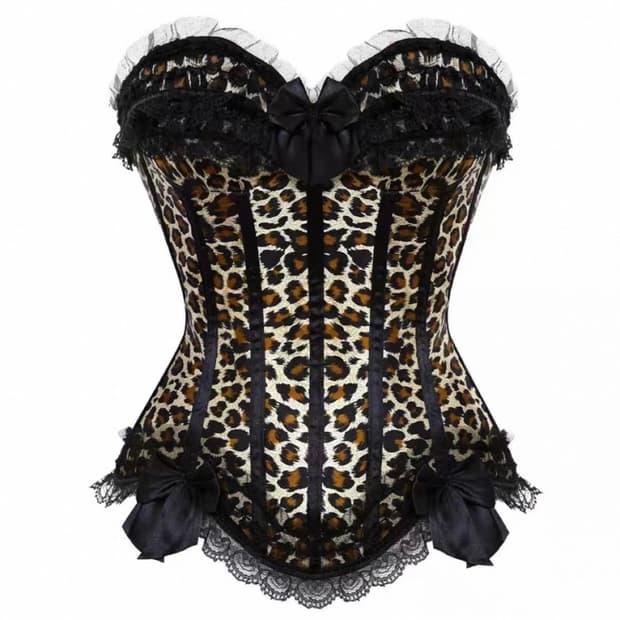 새제품) 레오파드 코르셋