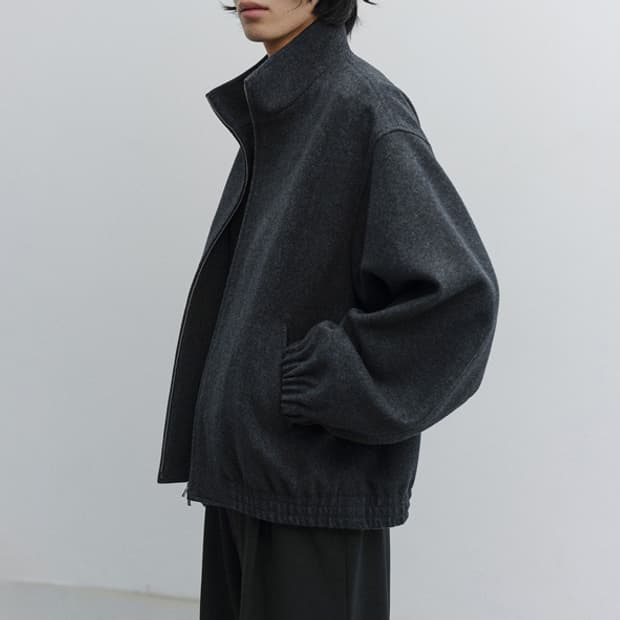 [2] 어나더오피스 25fw 라이브러리 울 트랙 블루종 캐비어