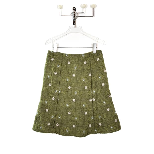 엠포리오 아르마니 플라워 엠보싱 울 스커트