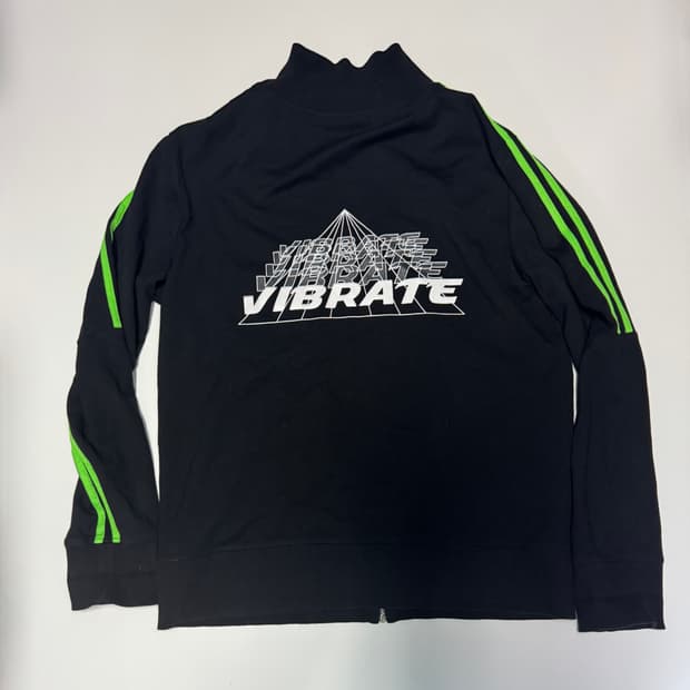 바이브레이트 뒷 프린팅 트랙 집업 져지 자켓 L