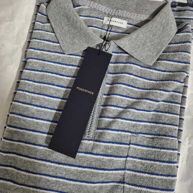 포커페이스 ZIPPER POLO T-SHIRTS GREY 2사이즈