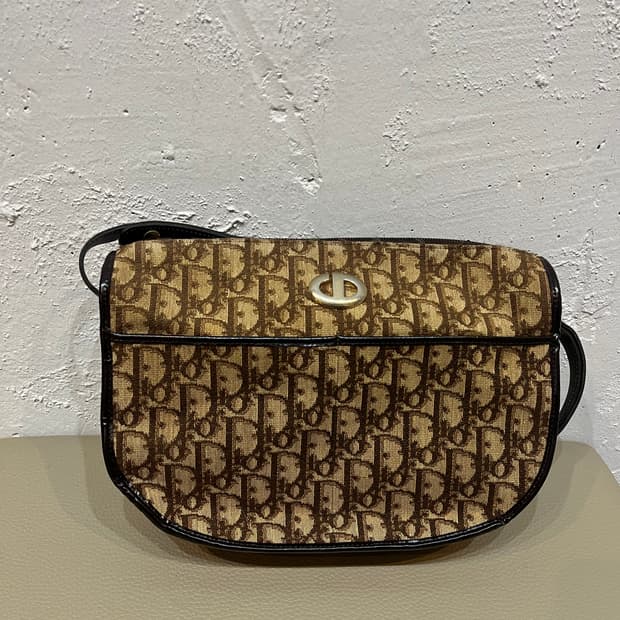 빈티지 올드 크리스찬 디올 오블리크 숄더백