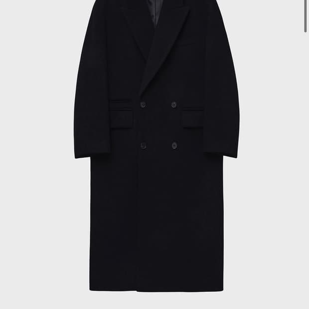 노이어 X KKST 캐시미어 오버핏 더블 코트 [블랙]/50