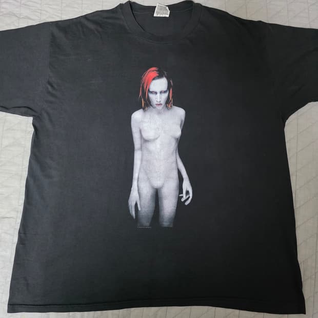 [XL] 90s 마릴린맨슨 매카니컬 애니멀 빈티지 밴드티