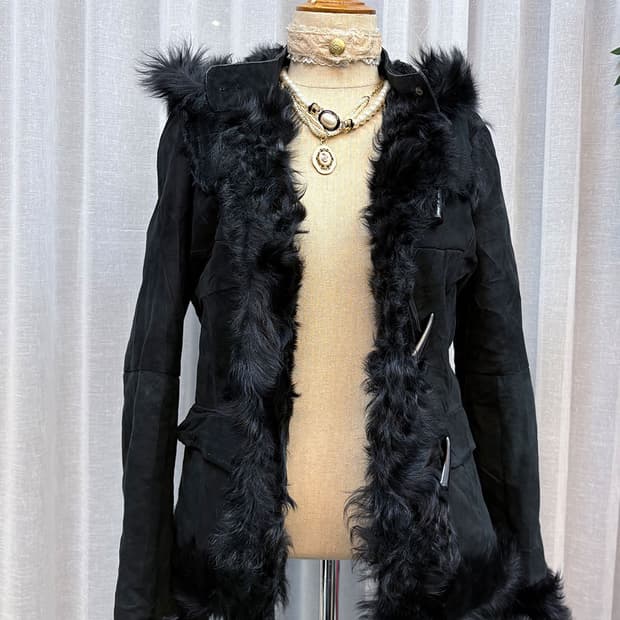 떡코 후드 무스탕